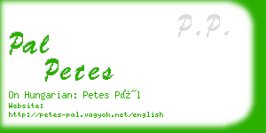 pal petes business card